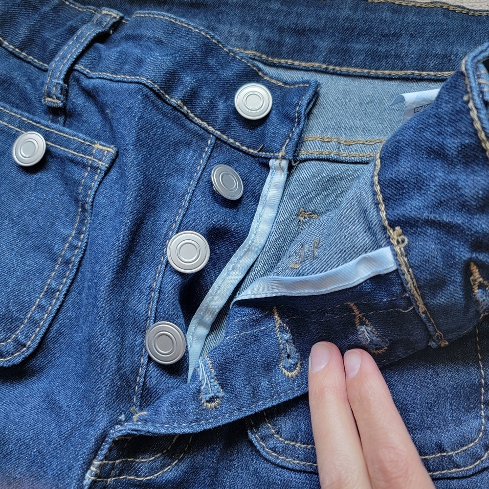 Blue Denim Overalls with Classic Twill Weave